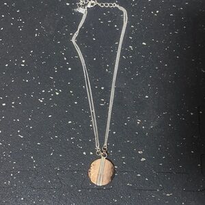 Elegant Silver and Gold Pendant Necklace